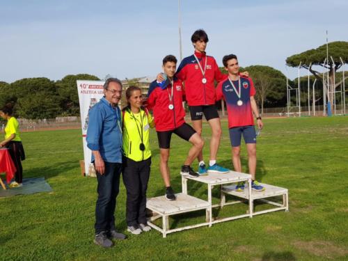 Il podio Allievi dei mt 500 con Giulio Luciani(1 class) e Marco Restuccia(2 class)