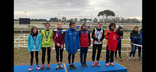 Il Podio ragazze con Ginevra Di Mugno, 1 class. e Veronica Lombardi, 2 class.